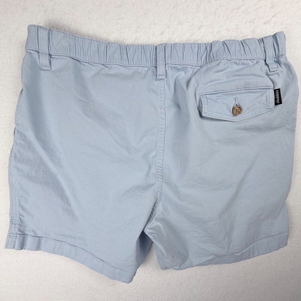 Chubbies Originals Mens 5.5 Inseam Shorts Light Blue Elastic Waist Stretch L - Picture 8 of 8
